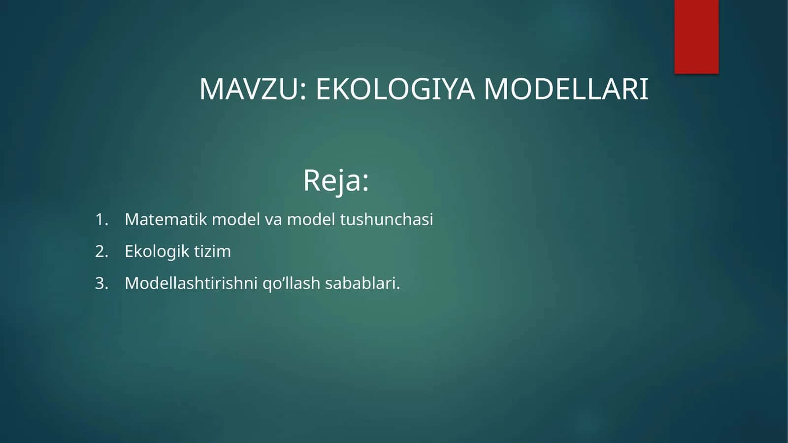 ekologiya modellari 1