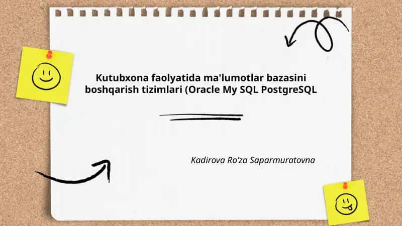 Ma'lumotlar bazasini boshqarish tizimlari 1
