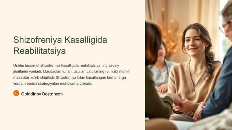 Shizofreniya Kasalligida Reabilitatsiya 1