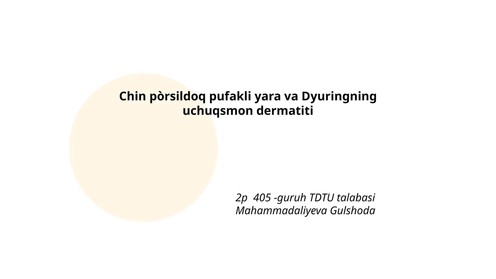 Chin pòrsildoq pufakli yara va Dyuringning uchuqsmon dermatiti 1