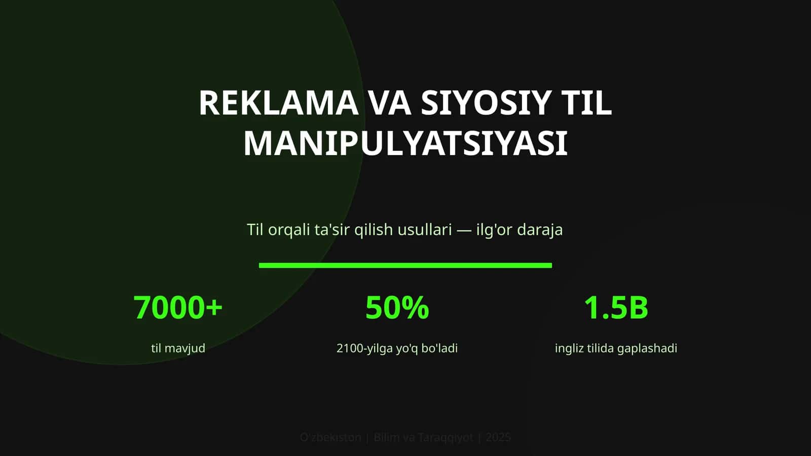Reklama va siyosiy til manipulyatsiyasi 1