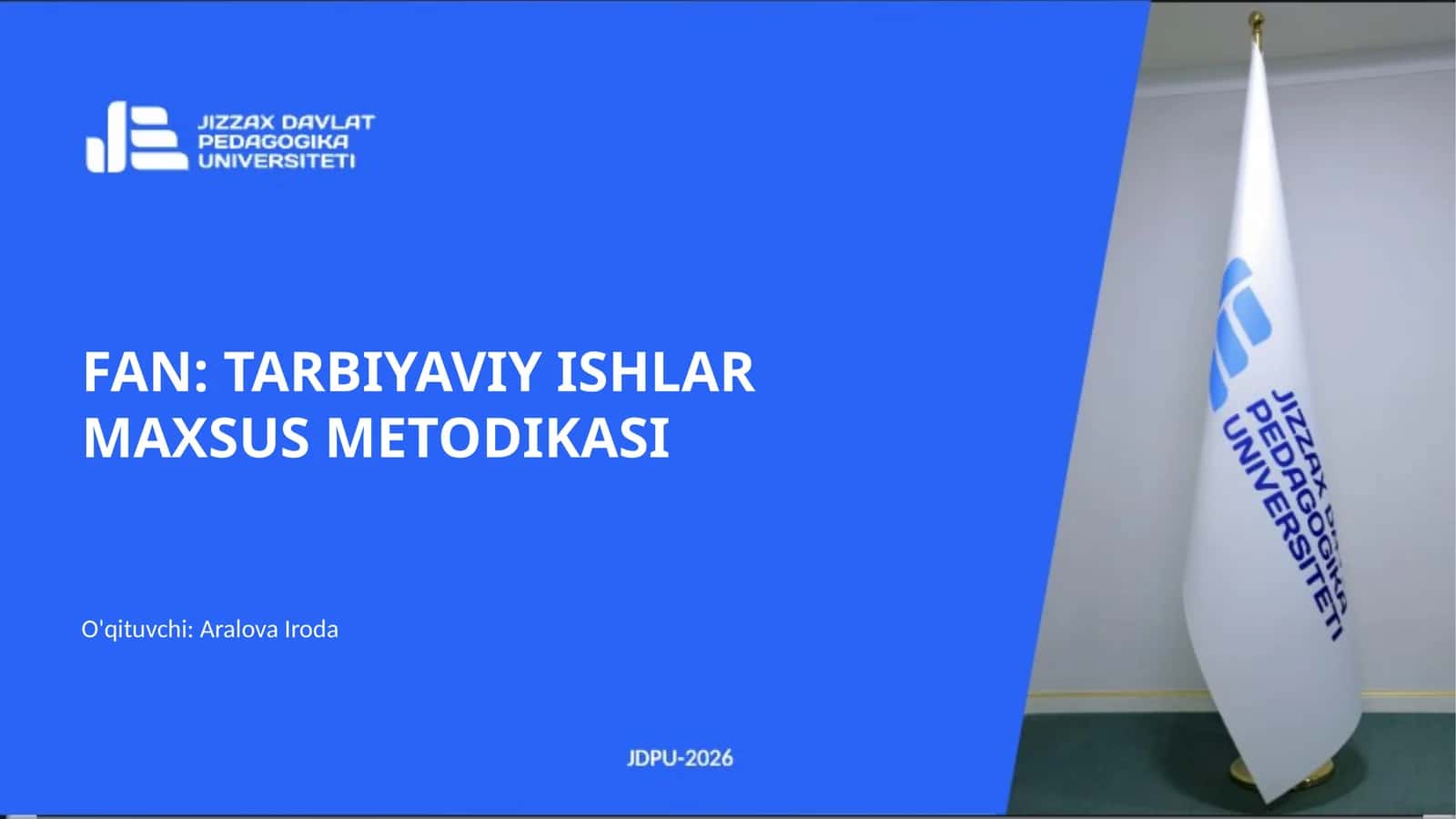 TARBIYAVIY ISHLAR MAXSUS METODIKASI 1