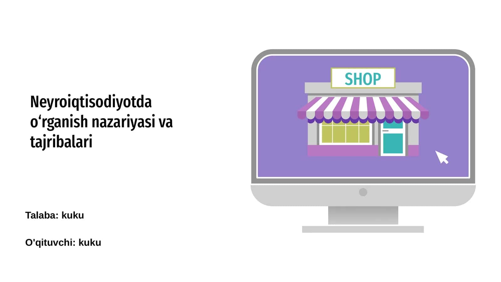 Neyroiqtisodiyotda o‘rganish nazariyasi va tajribalari 1