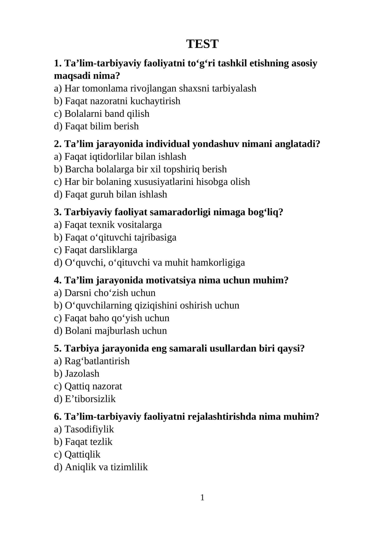 Ta'lim-tarbiyaviy faoliyat 1