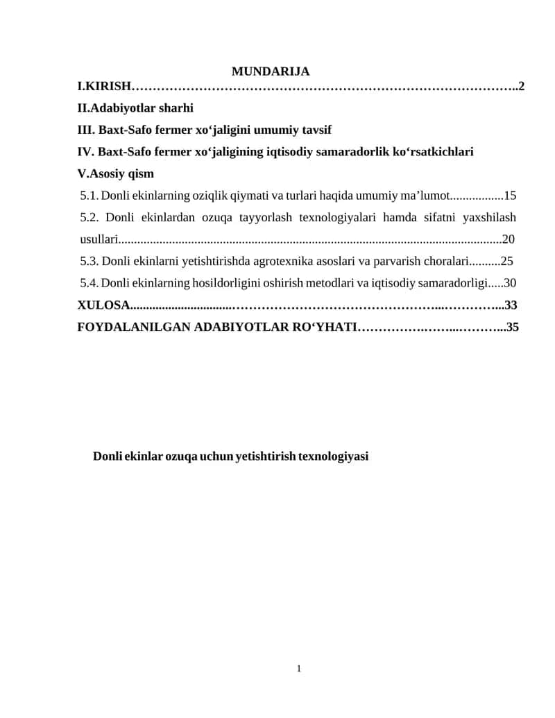 Donli ekinlar ozuqa uchun yetishtirish texnologiyasi 1