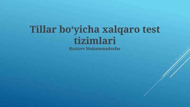 Xalqaro test tizimlari 1