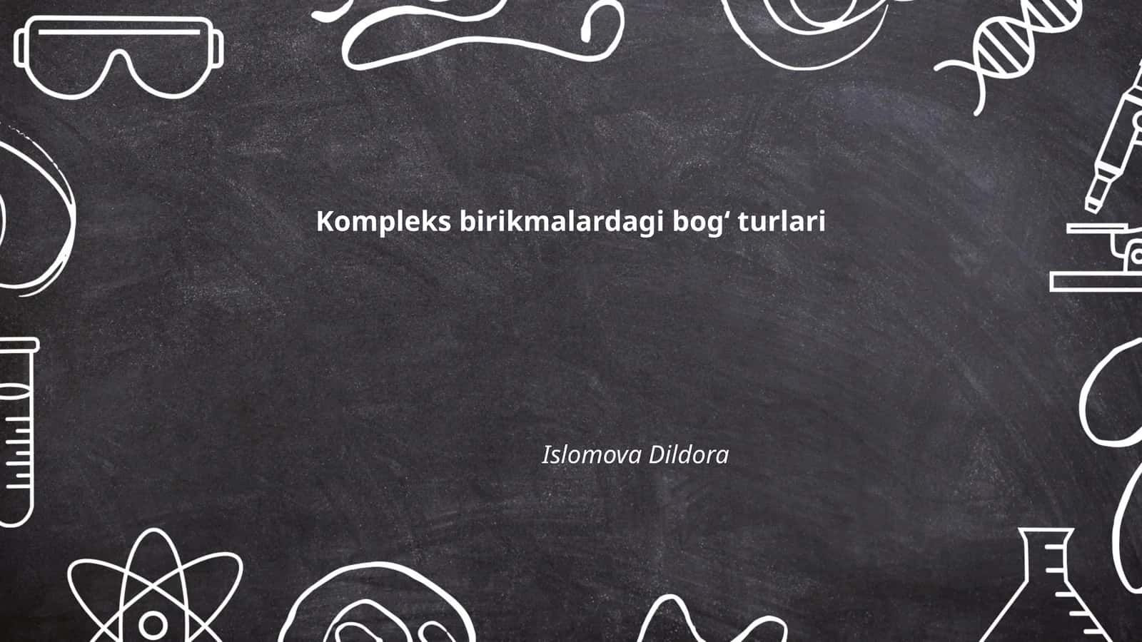 Kompleks birikmalardagi bogʻ turlari 1