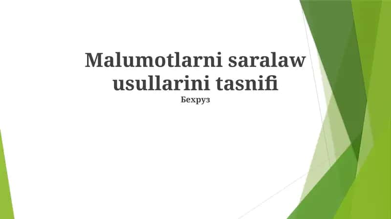Gibrid Saralash Algoritmlari 1