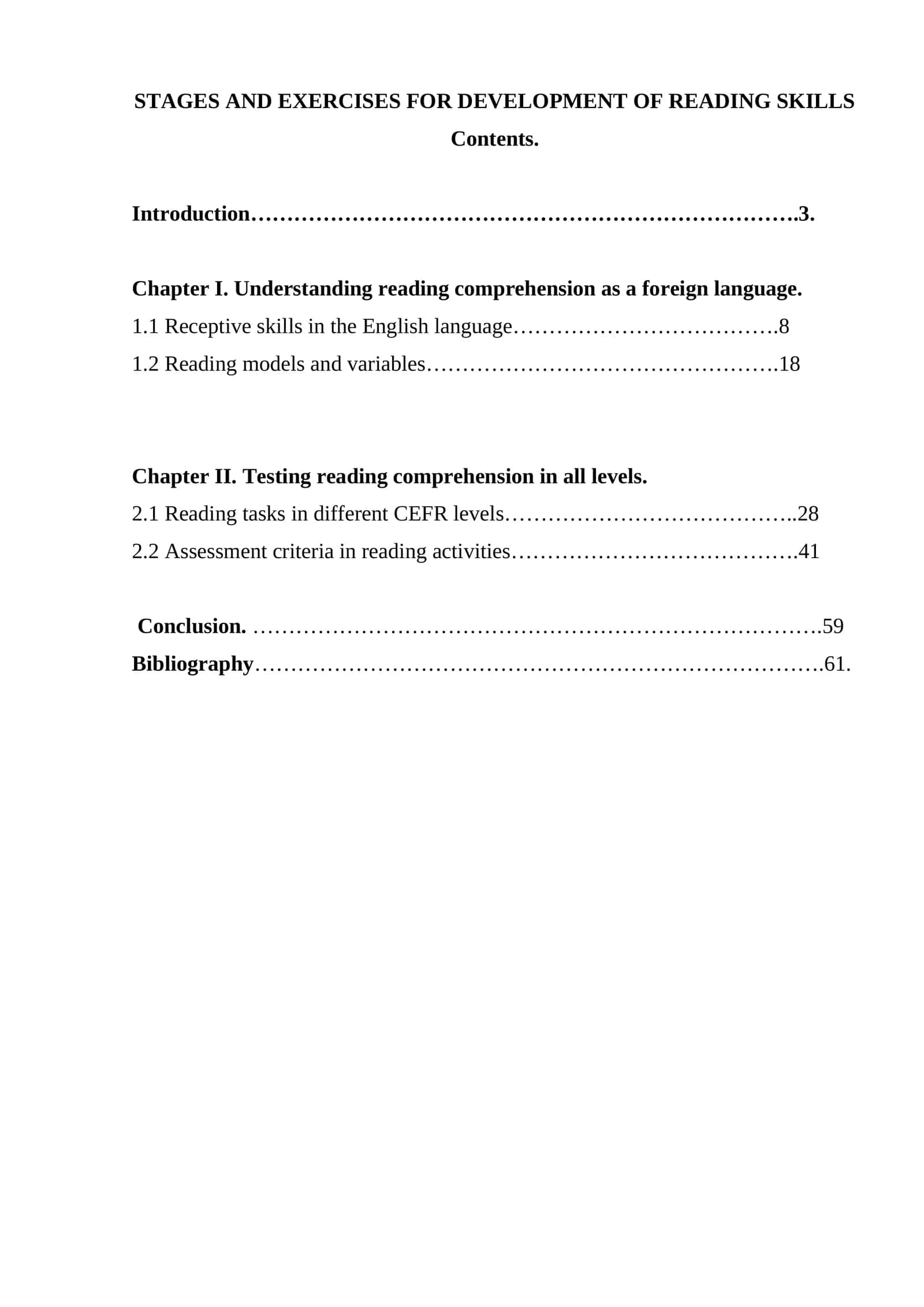 STAGES AND EXERCISES FOR DEVELOPMENT OF READING SKILLS 1
