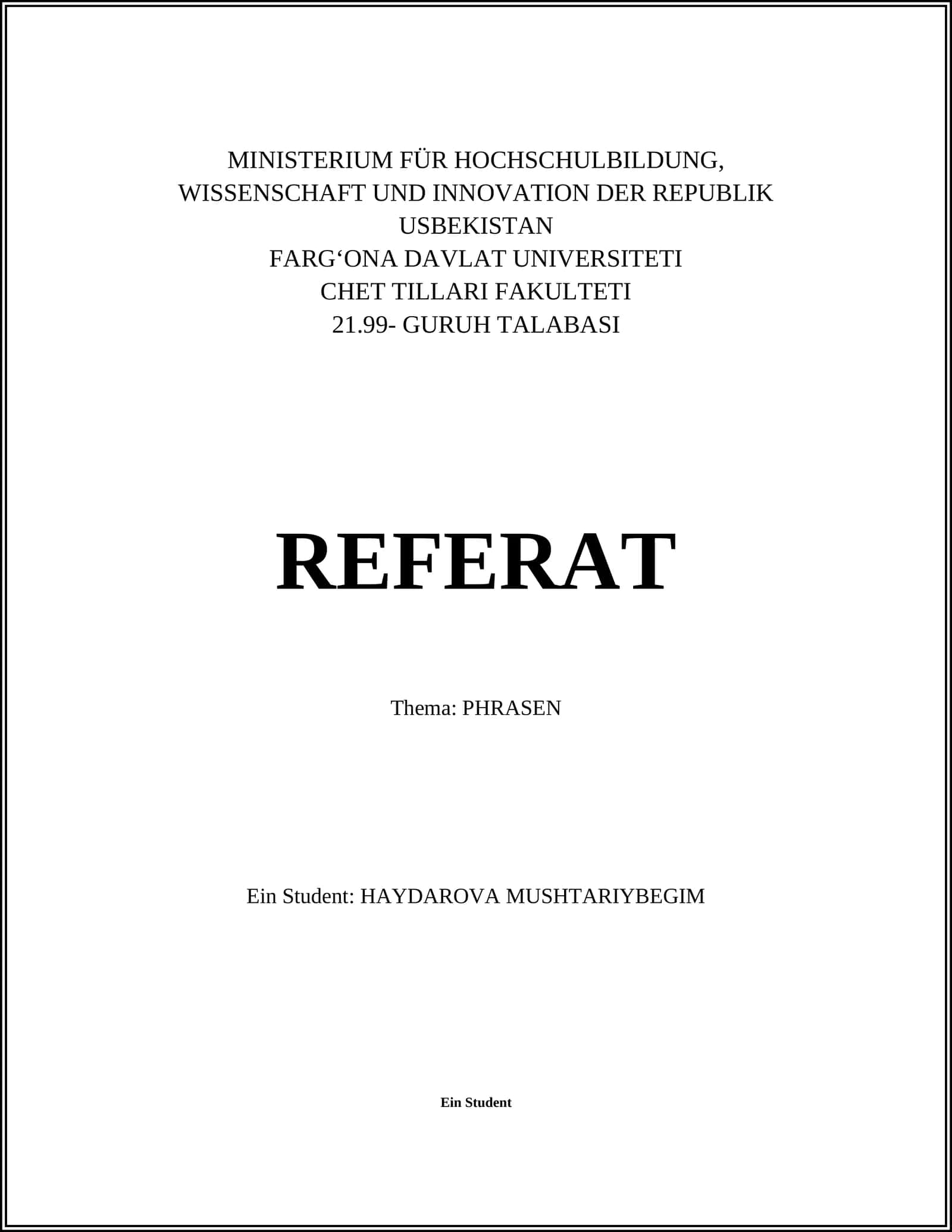 Redewendungen in der deutschen Sprache 1
