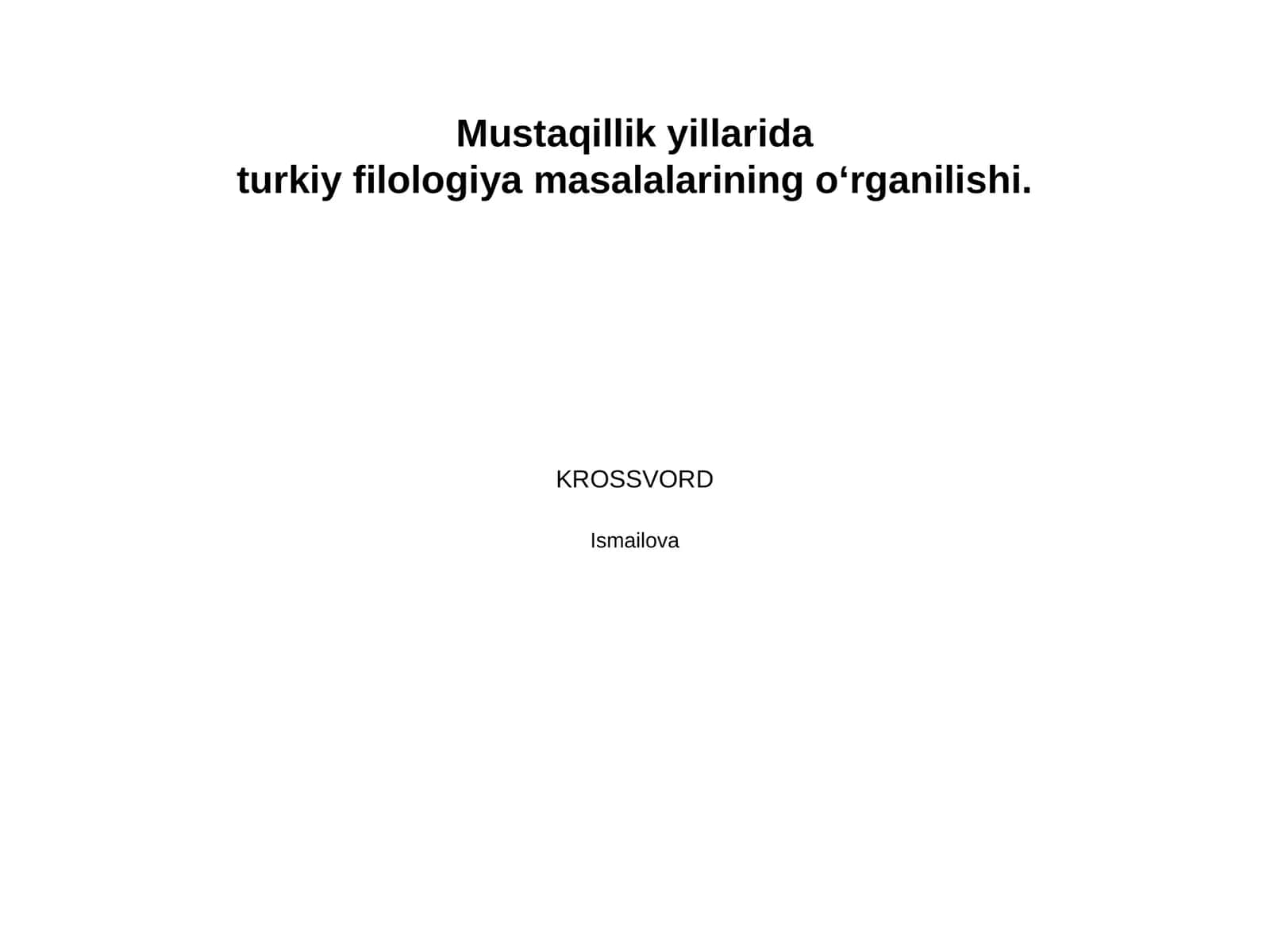 Mustaqillik yillarida 1