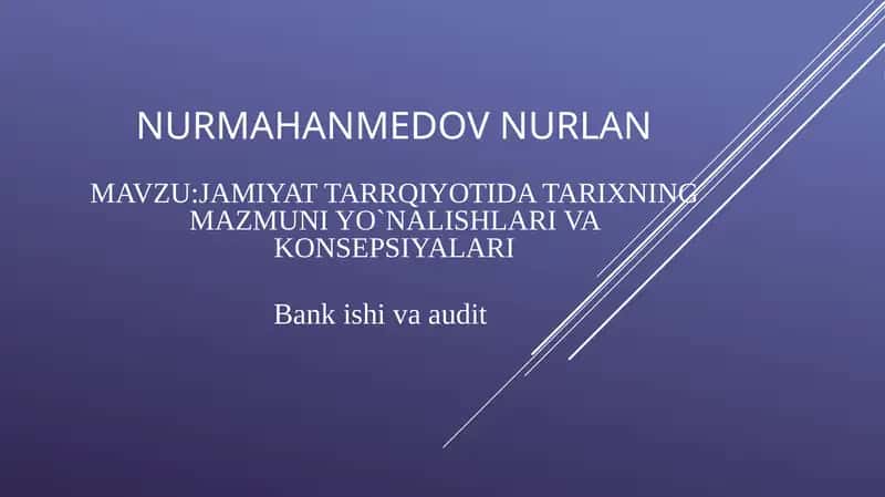 Jamiyat tarrqiyotida tarixning mazmuni yo`nalishlari va konsepsiyalari 1