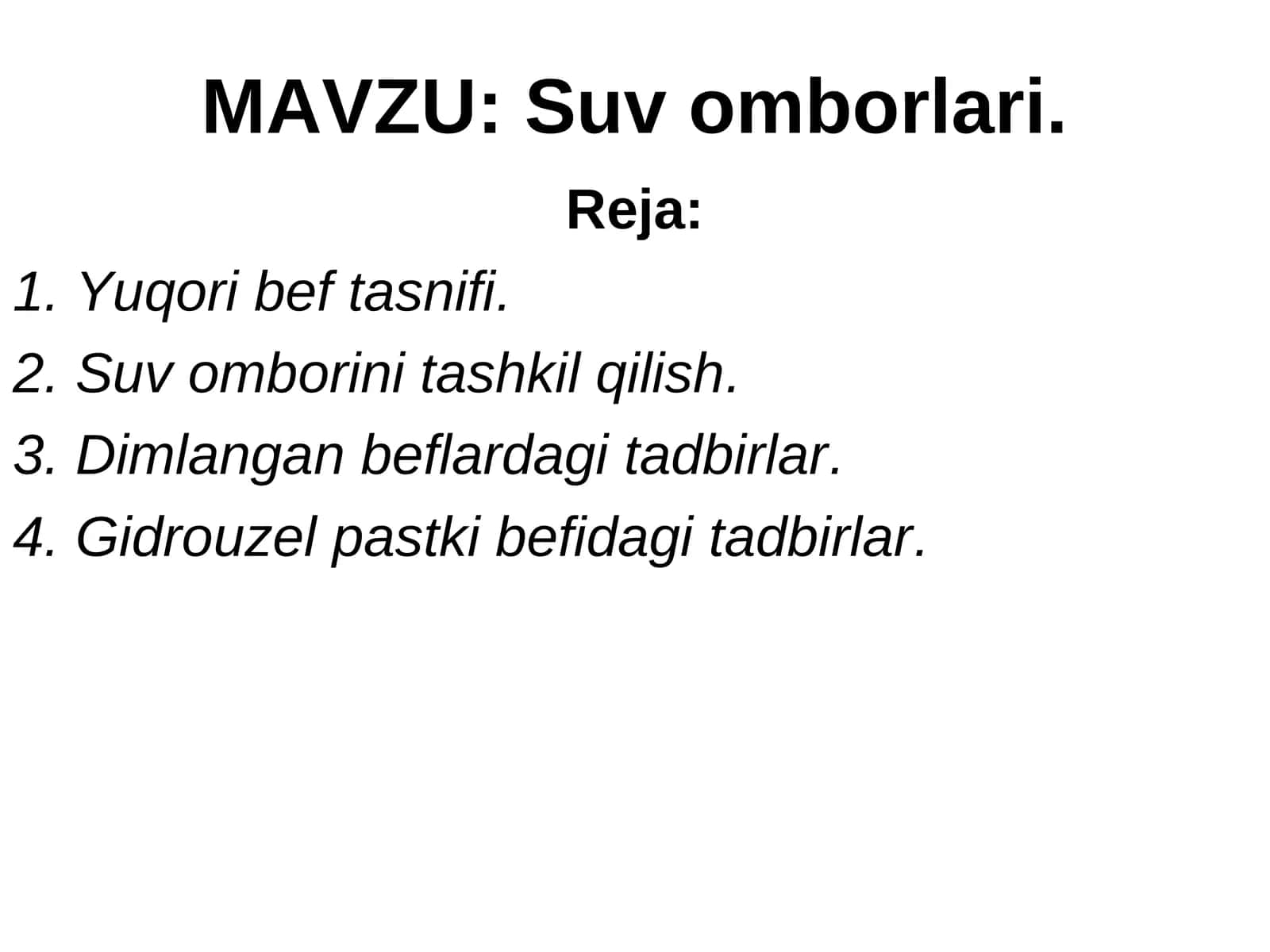 Suv omborlari 1