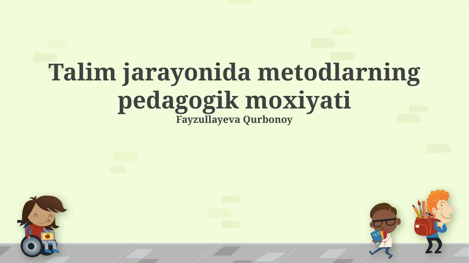Talim jarayonida metodlarning pedagogik moxiyati 1