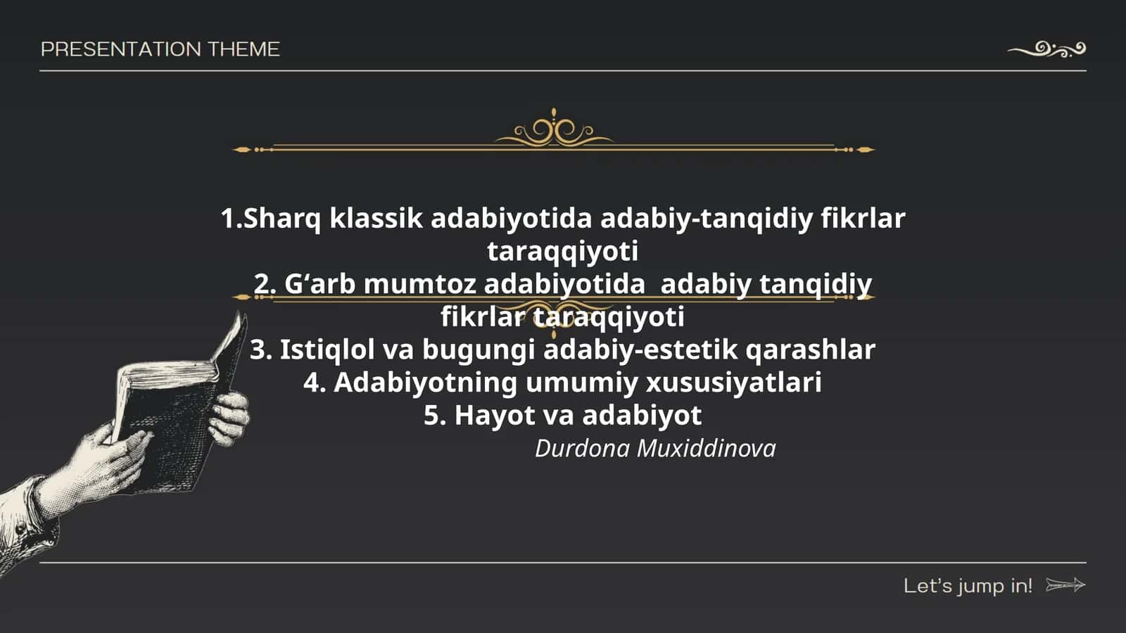 Sharq klassik adabiyotida adabiy-tanqidiy fikrlar taraqqiyoti 1