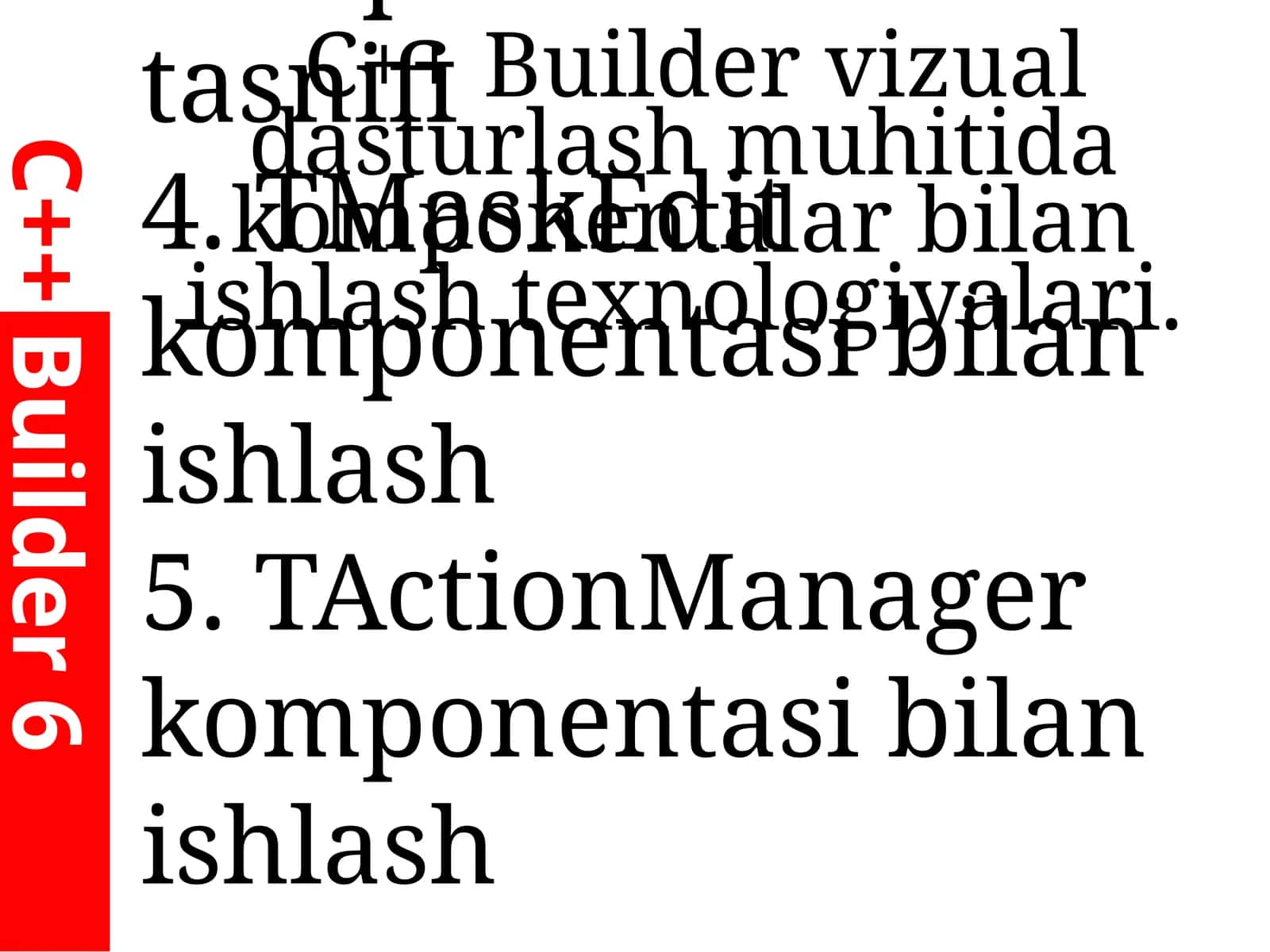 C++ Builder vizual dasturlash muhitida 1