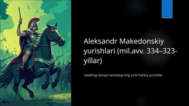 Aleksandr Makedonskiy yurishlari (mil.avv. 334–323-yillar) 1