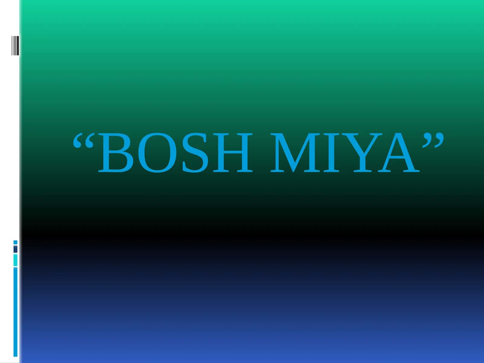 BOSH MIYA 1