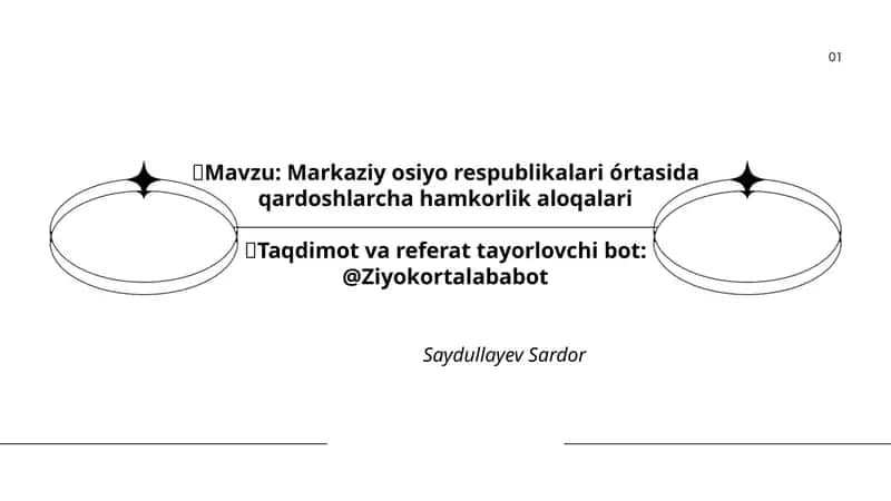 Markaziy osiyo respublikalari órtasida qardoshlarcha hamkorlik aloqalari 1