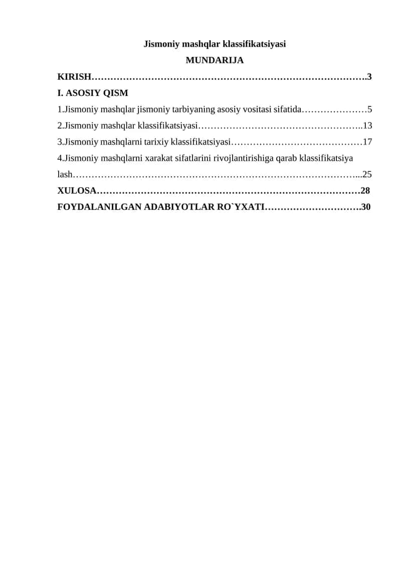 Jismoniy mashqlar klassifikatsiyasi 1