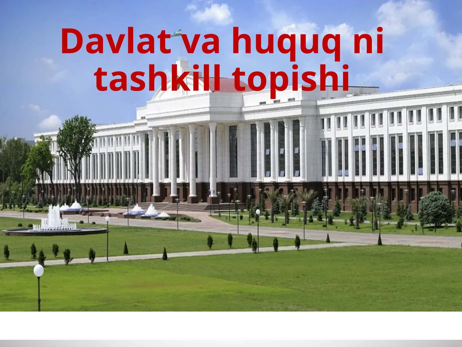 Davlat va huquq ni tashkill topishi 1