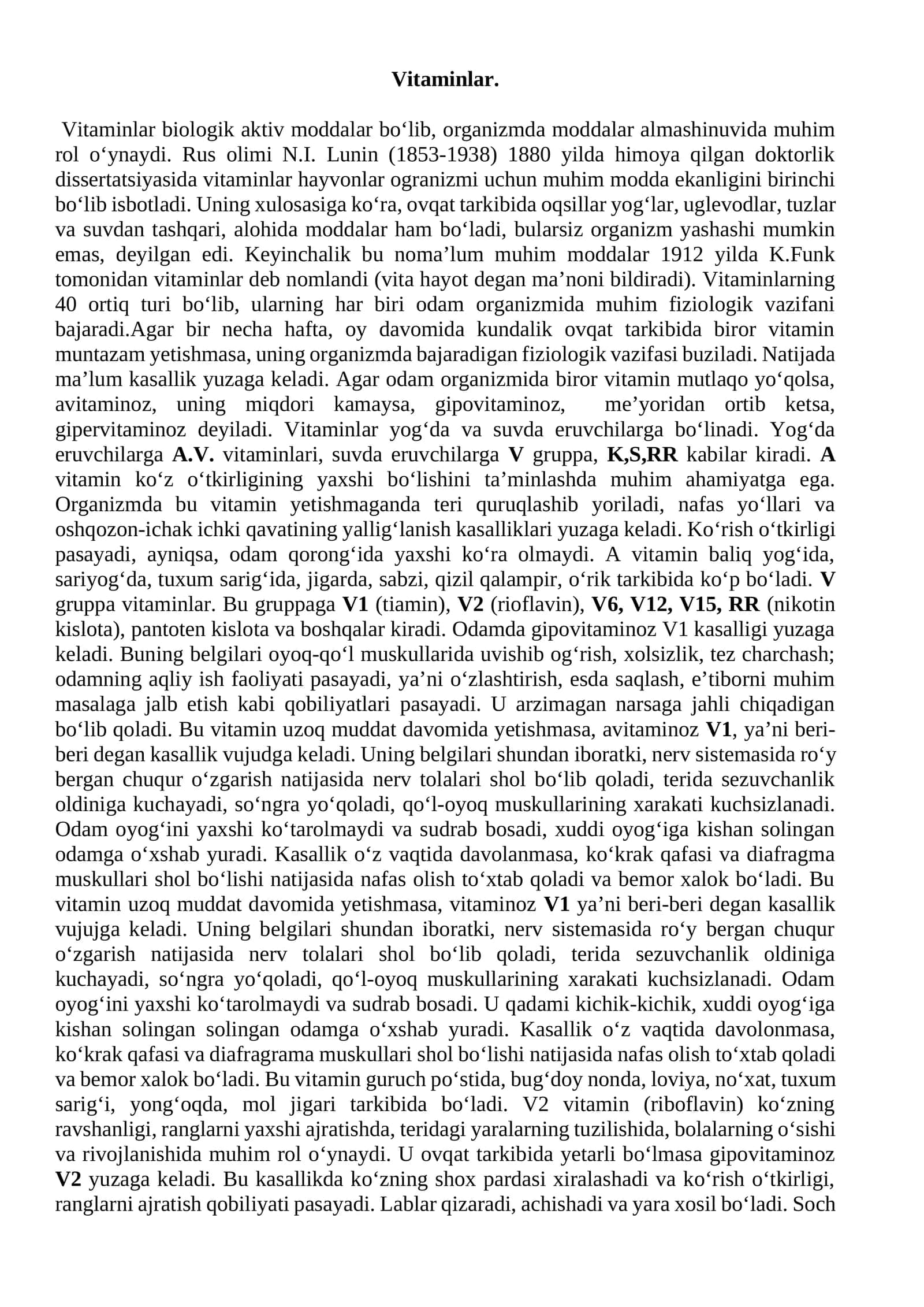 Vitaminlar 1