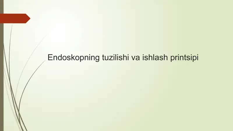 Endoskopning tuzilishi va ishlash printsipi 1