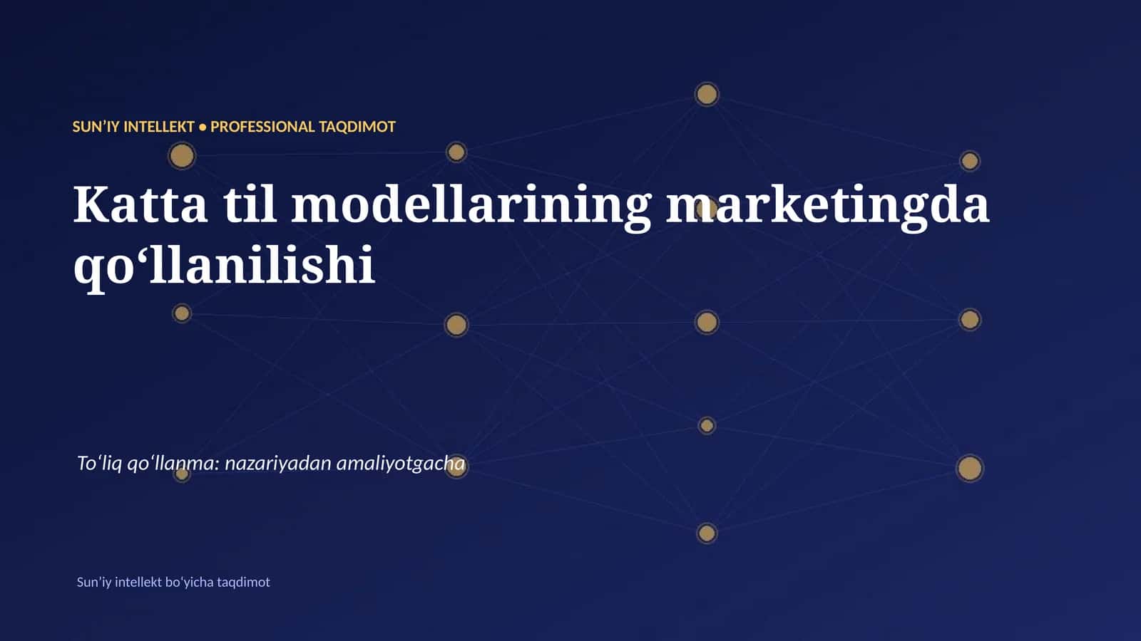 Katta til modellarining marketingda qoʻllanilishi 1