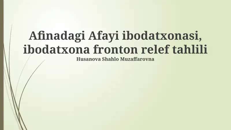 Afaya ibodatxonasi, ibodatxona fronton relef tahlili 1