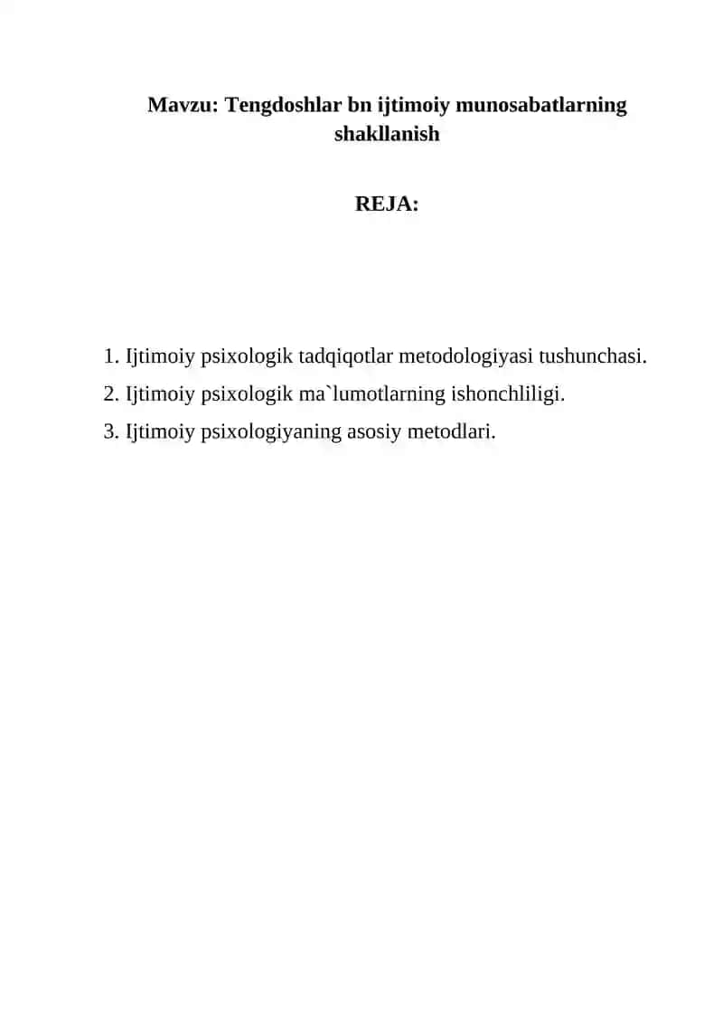 Ijtimoiy Psixologiya Fanlari