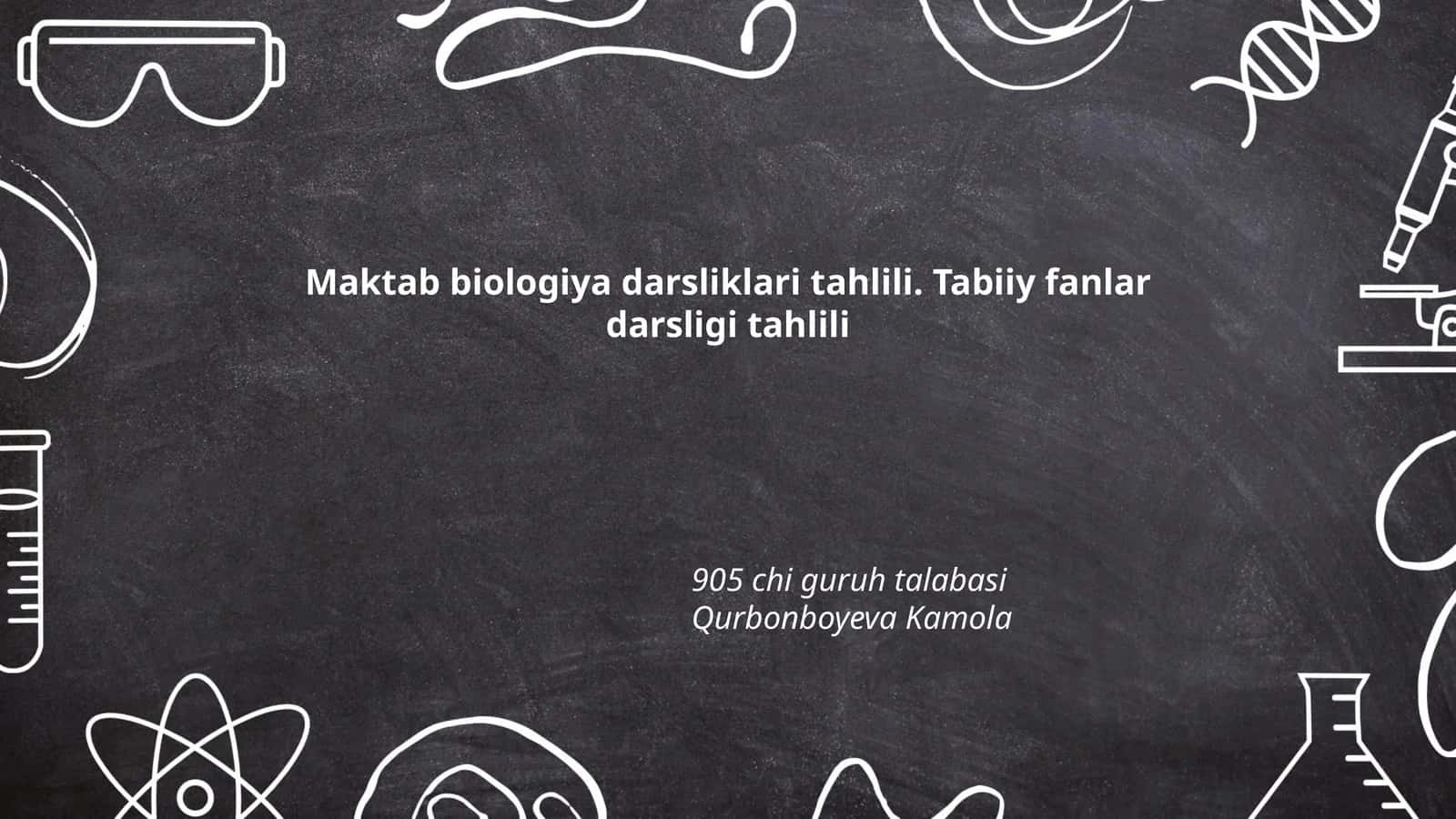 Maktab biologiya darsliklari tahlili. Tabiiy fanlar darsligi tahlili 1