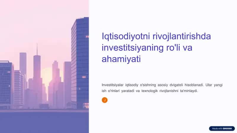 Investitsiyalar 1