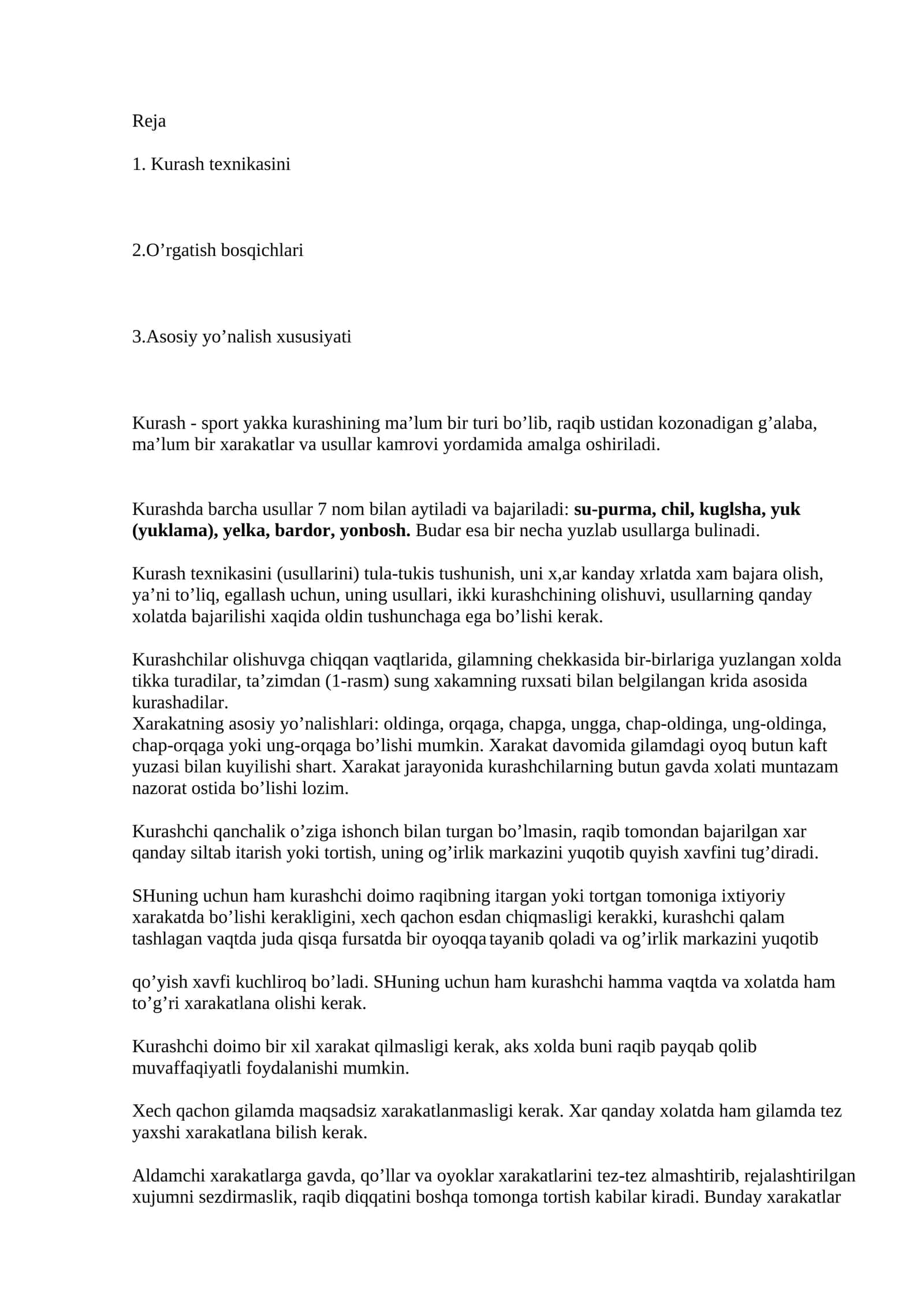 Kurash Texnikasi 1