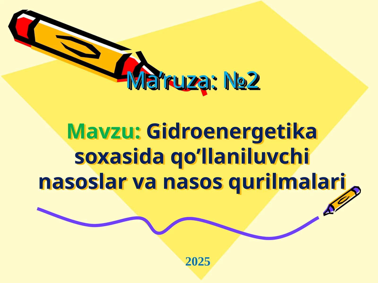 Gidroenergetika soxasida qo’llaniluvchi nasoslar va nasos qurilmalari 1