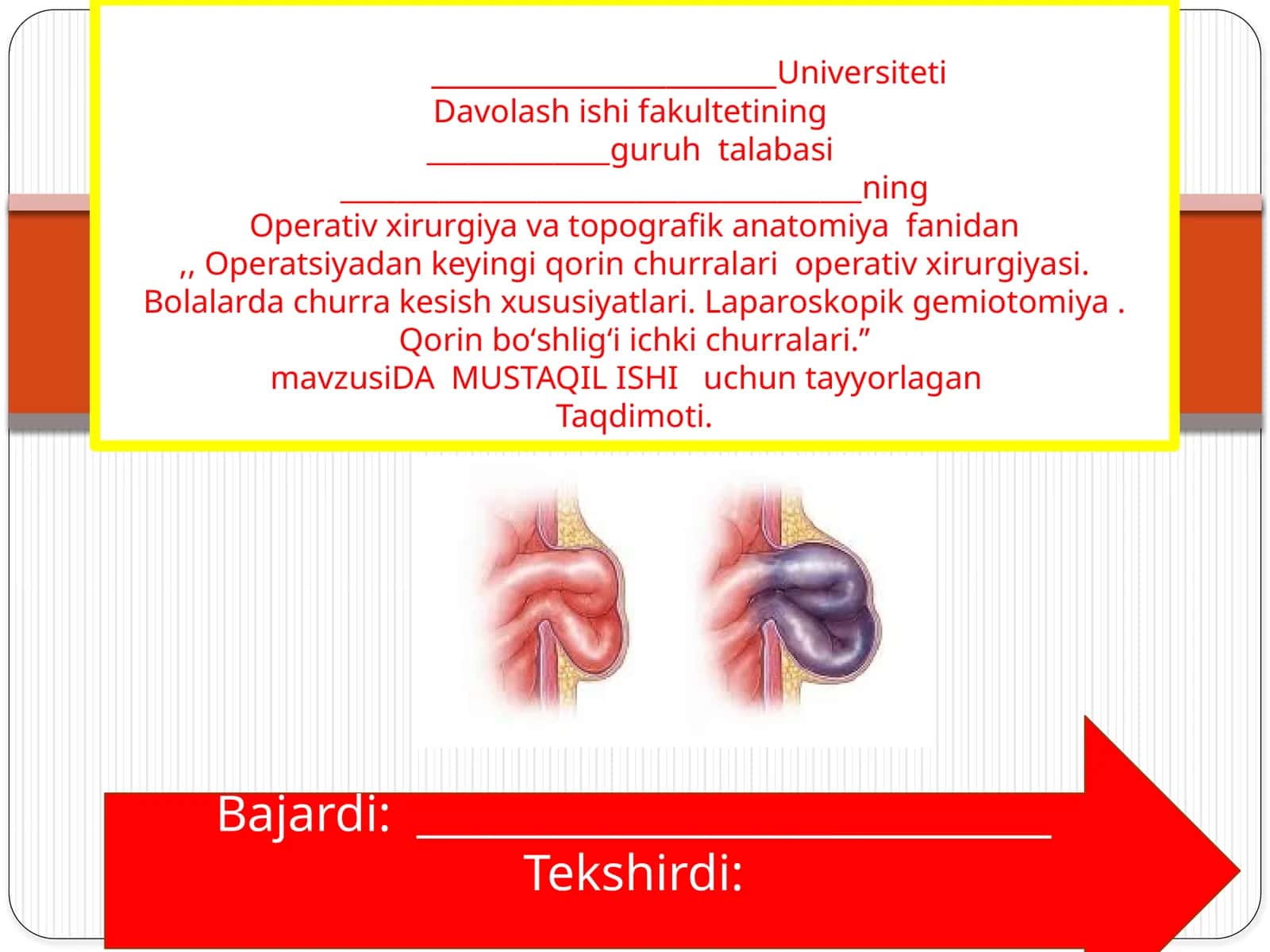 Operativ xirurgiya va topografik anatomiyasi 1