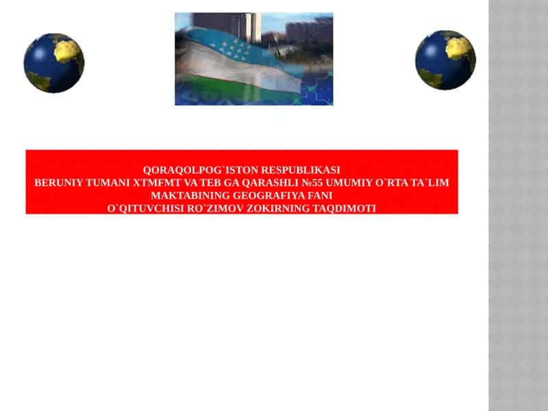 Geografiya fanidagi zamonaviy darslar 1