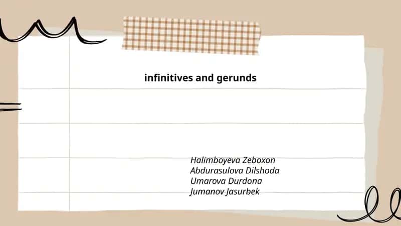 Infinitives and Gerunds 1