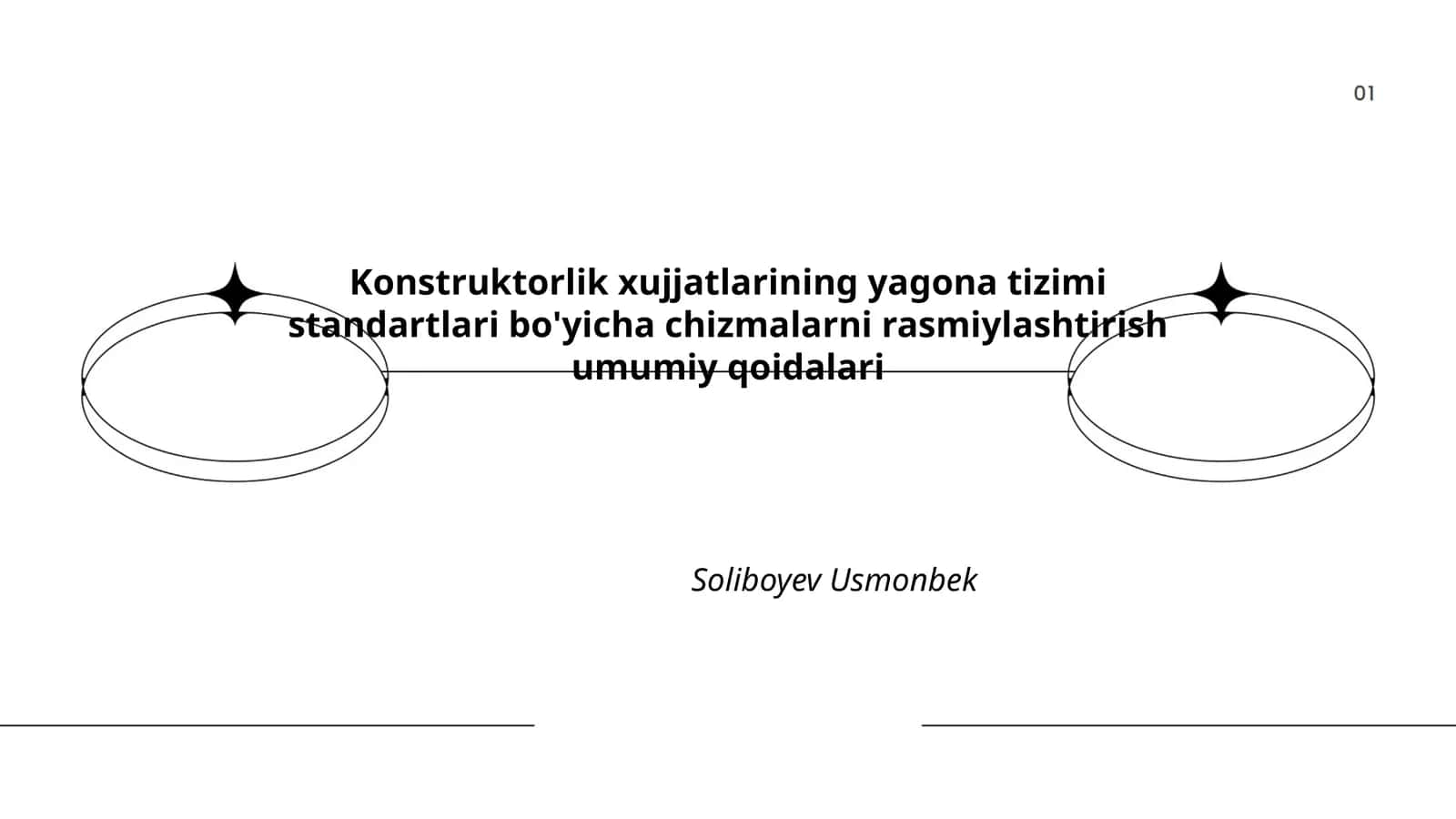 Konstruktorlik xujjatlarining yagona tizimi standartlari bo'yicha chizmalarni rasmiylashtirish umumiy qoidalari 1