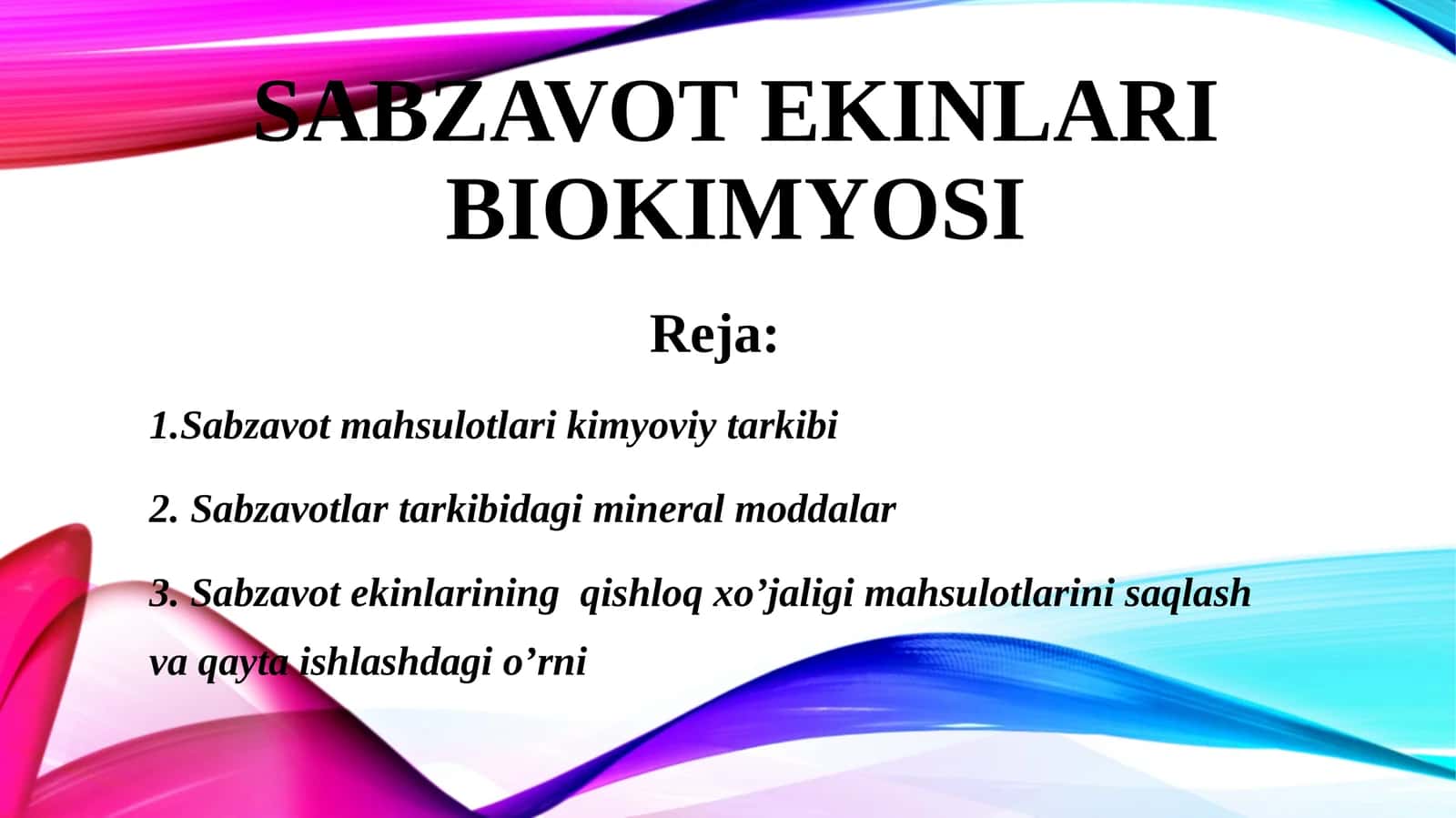 SABZAVOT EKINLARI BIOKIMYOSI 1