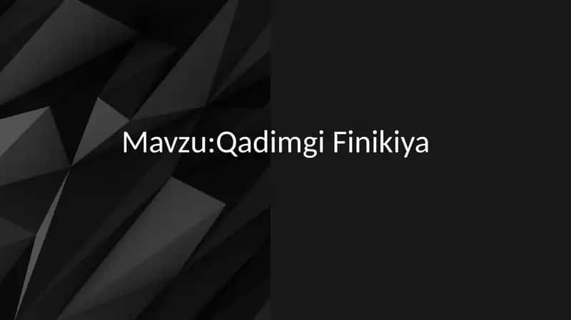 Qadimgi Finikiya 1
