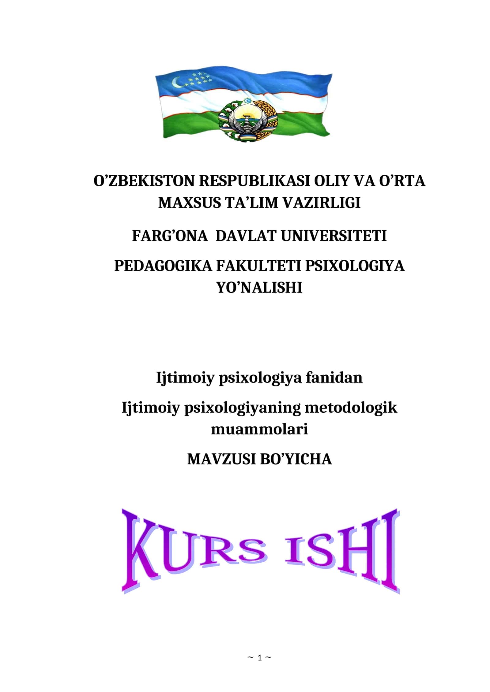 Ijtimoiy psixologiyaning metodologik muammolari 1