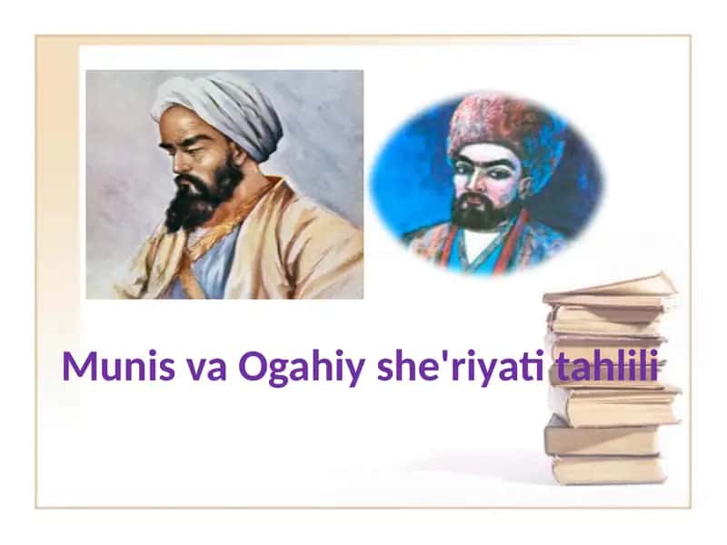 Munis va Ogahiy she'riyati tahlili 1