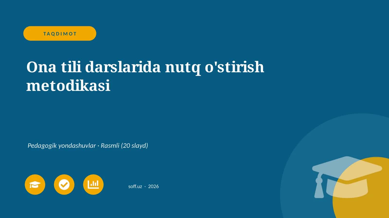 Ona tili darslarida nutq o'stirish metodikasi 1