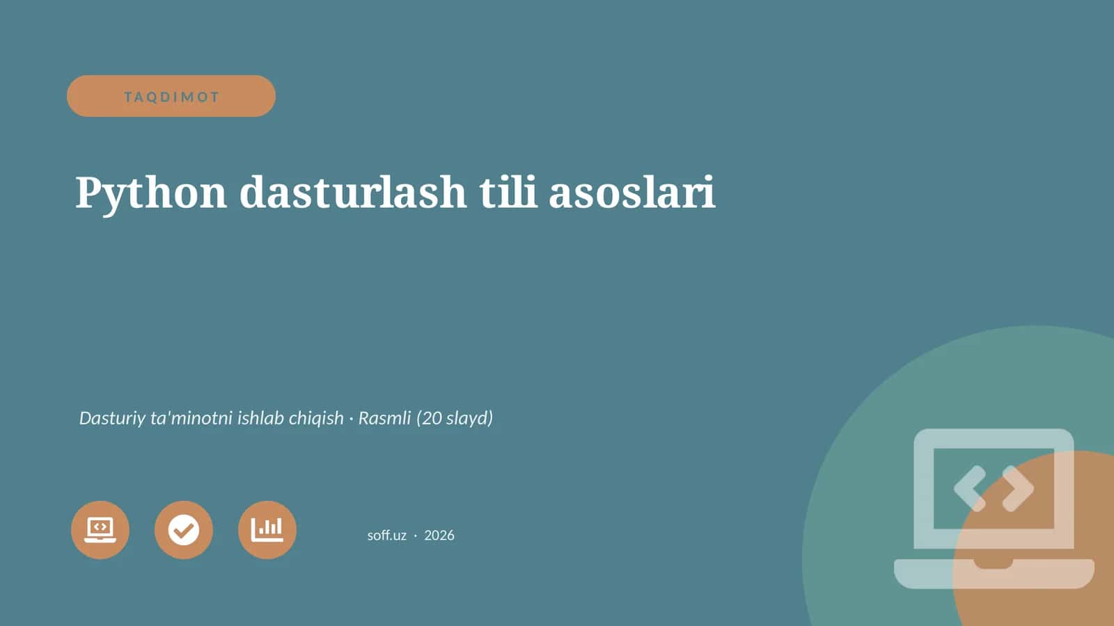 Python dasturlash tili asoslari 1