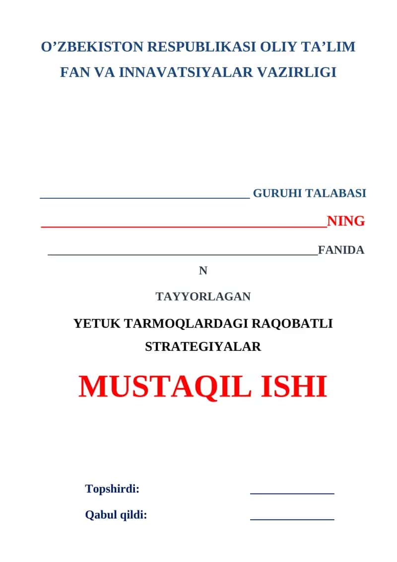 Yetuk tarmoqlardagi raqobatli strategiyalar 1