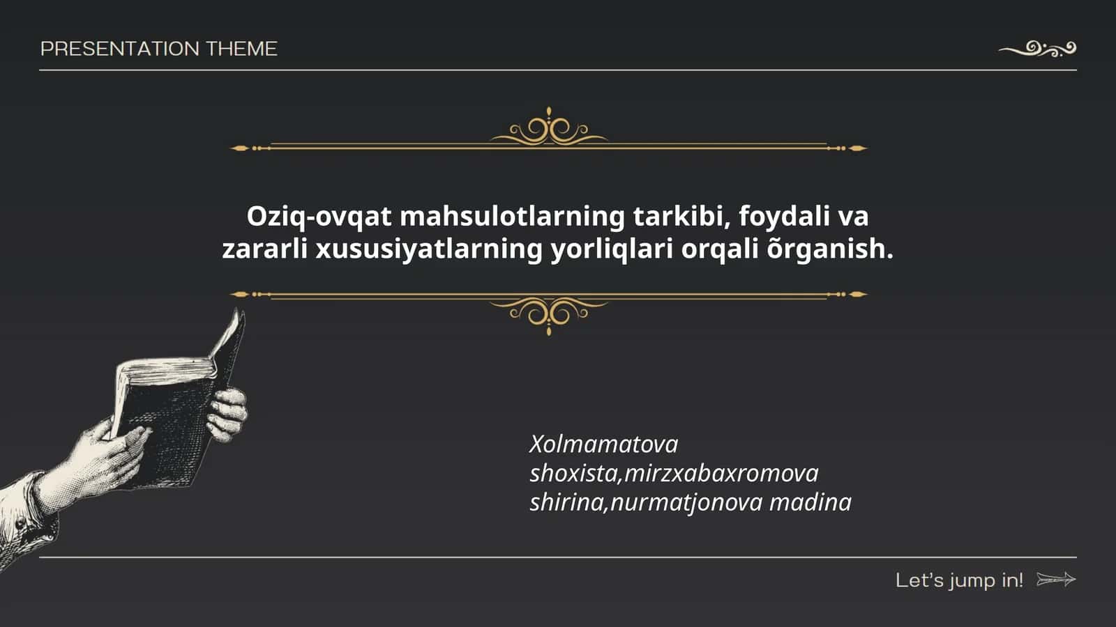 Oziq-ovqat mahsulotlarning tarkibi 1