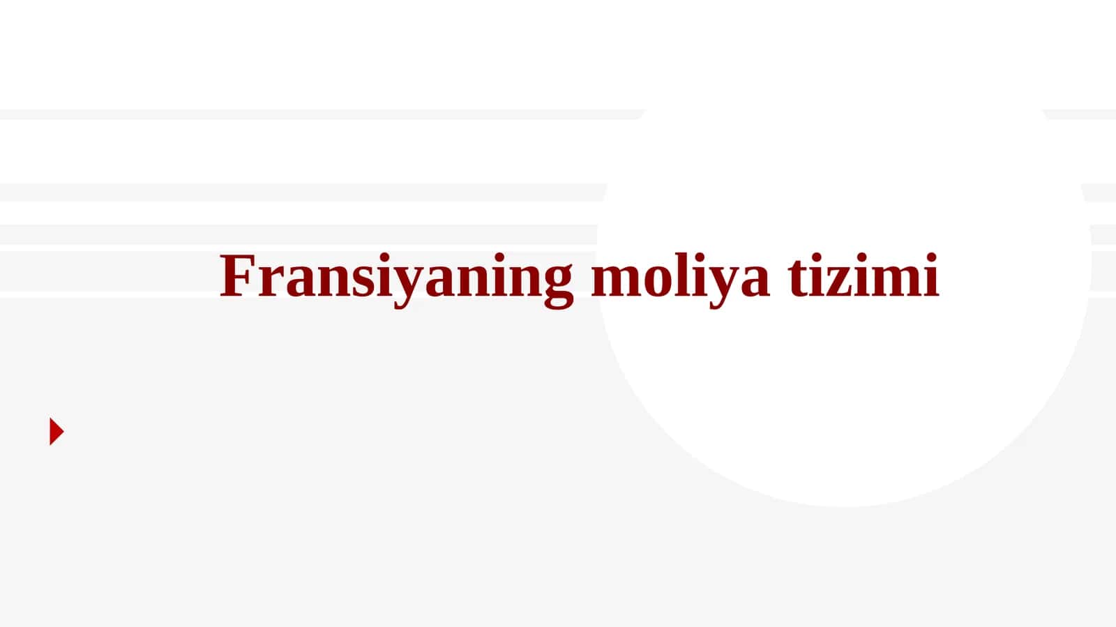 Fransiyaning moliya tizimi 1