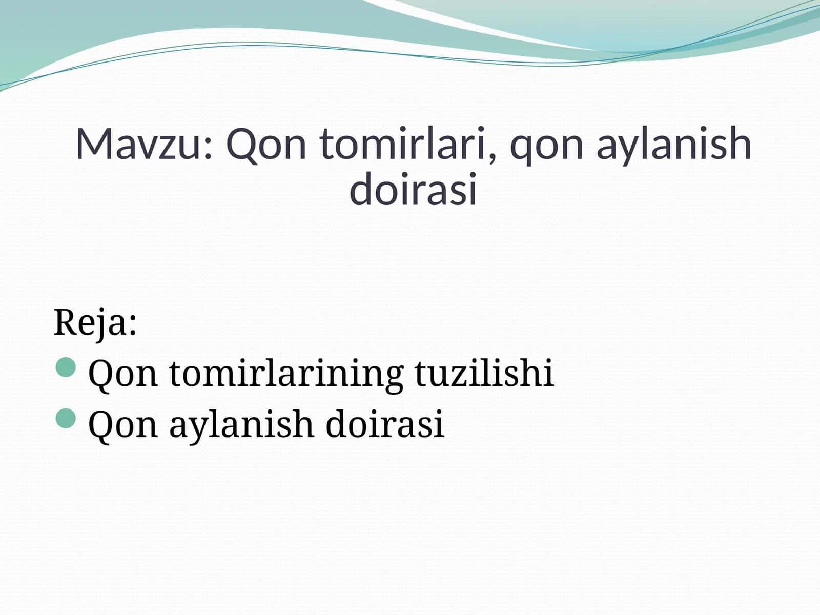Qontomirlari,qonaylanishdoirasi 1