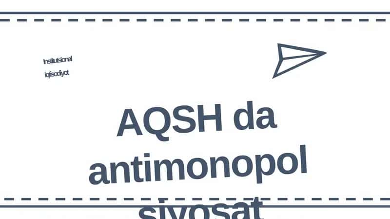 AQSH da antimonopol siyosat 1