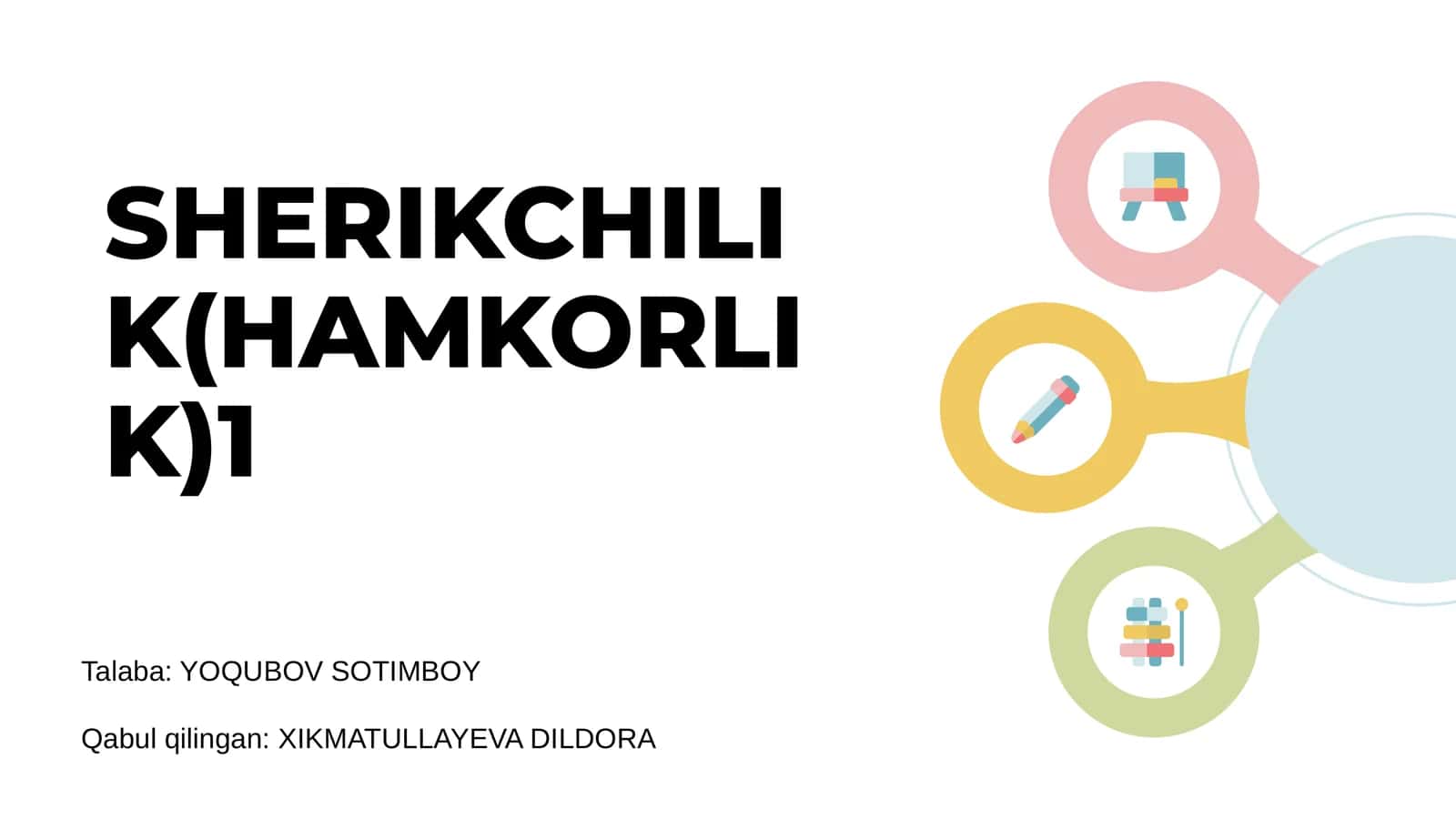 SHERIKCHILIK(HAMKORLIK) 1